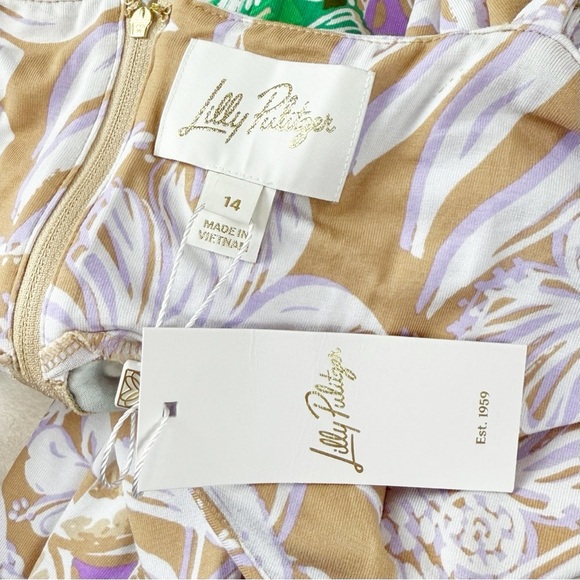 Lilly Pulitzer Dress Womens Size 14 Multicolor Floralie Maxi Tank Strap NWT - Picture 7 of 15